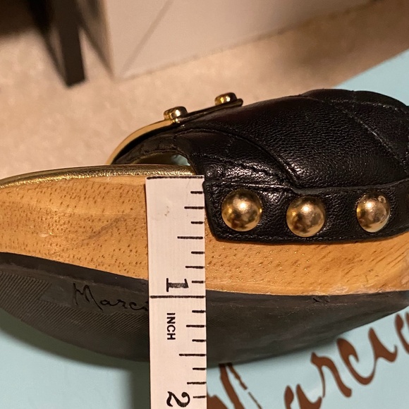 MARCIANO WOODEN STILETTO SANDALS - Picture 11 of 13